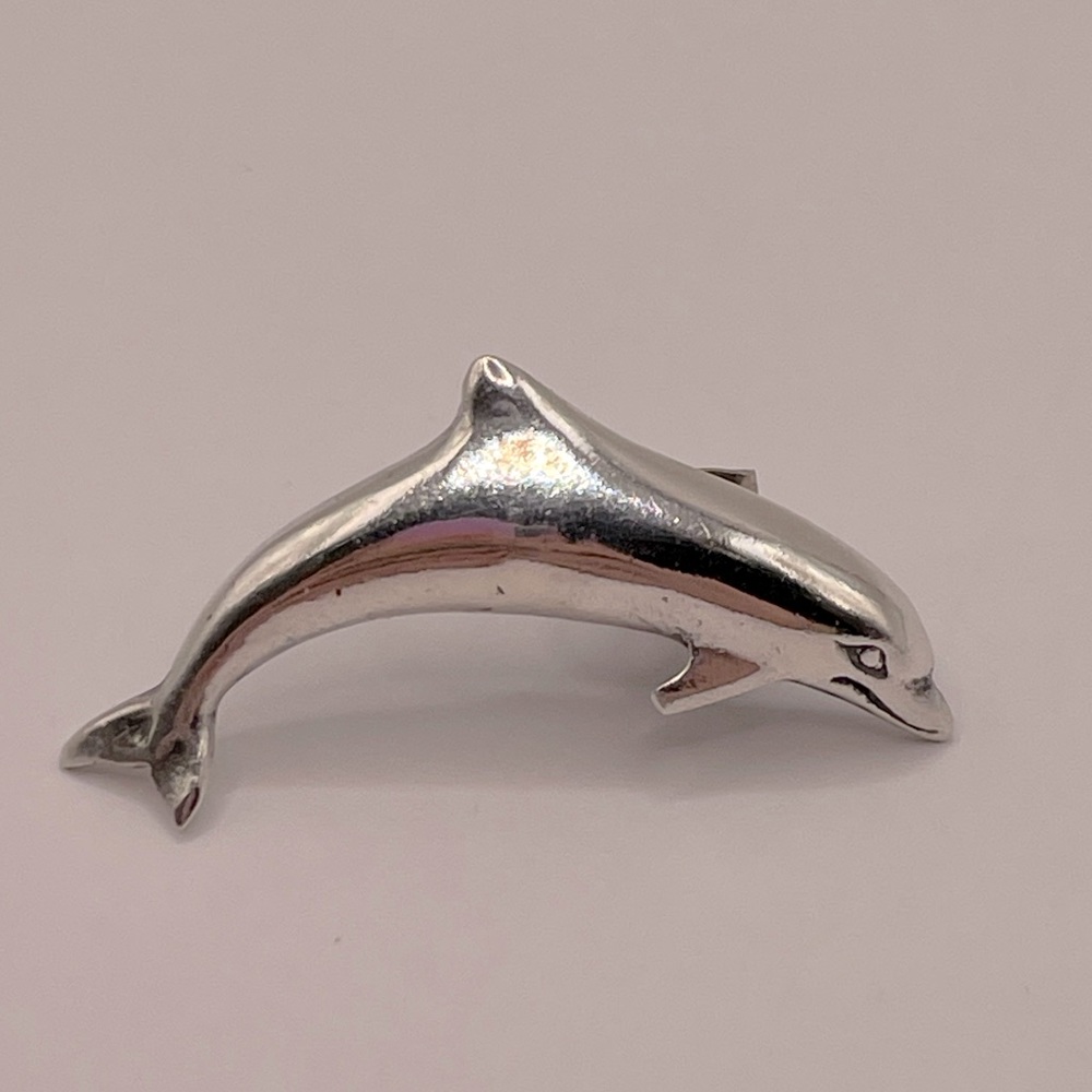 Sterling Silver Single Dolphin Earring